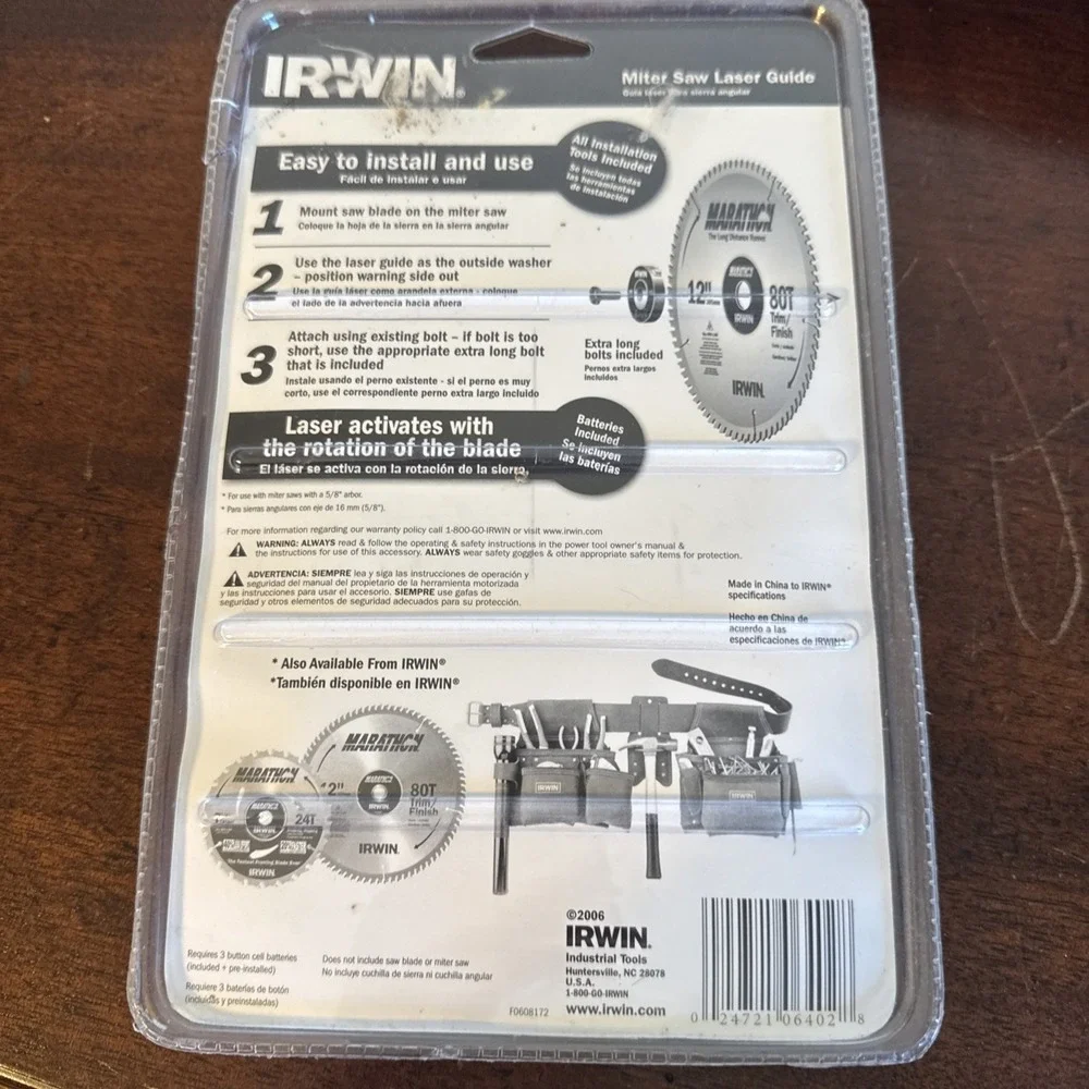 Irwin Miter Saw Laser Guide 3061001 NOS Sealed